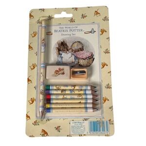 Vintage 1990 Beatrix Potter Drawing Set Peter Rabbit Stationery Copywrite NEW